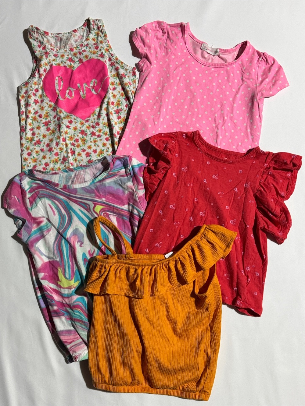 shirts bundle girls size 7-8 short sleeved/sleeveless